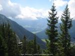 Blick auf die Rofanseilbahn