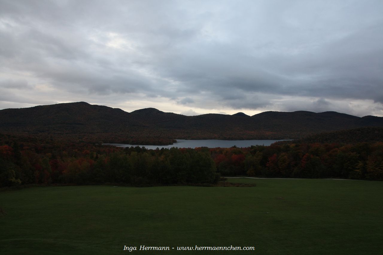 Blick aus dem Hotel in Killington, Vermont, USA