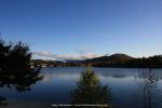 Blick auf den Mirror Lake in Lake Placid, New York, USA