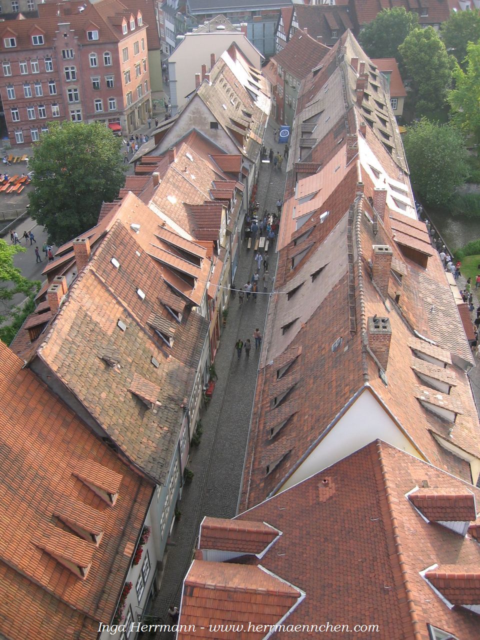 Krämerbrücke von oben, Erfurt