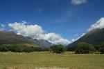 Schafherde vor Bergkulisse, Neuseeland - Südinsel