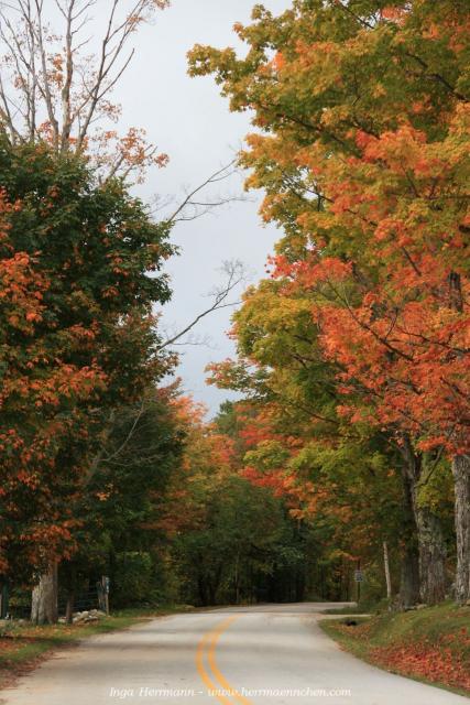 Straße in Killington, Vermont, USA