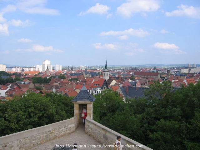 Blick von der Zitadelle auf Erfurt